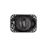 Orion 4x6" coaxial speaker, rear view with terminals and mounting plate