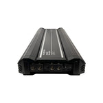 Black Orion monoblock amplifier rear panel with connection terminals along bottom edge