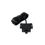 Car audio amplifier control module with black wire harness and mounting bracket