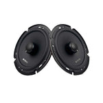 Orion 6.5 in coaxial shallow speakers, black, front view pair