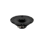 Black 6.5in coaxial speaker, front-mounted tweeter and circular grille
