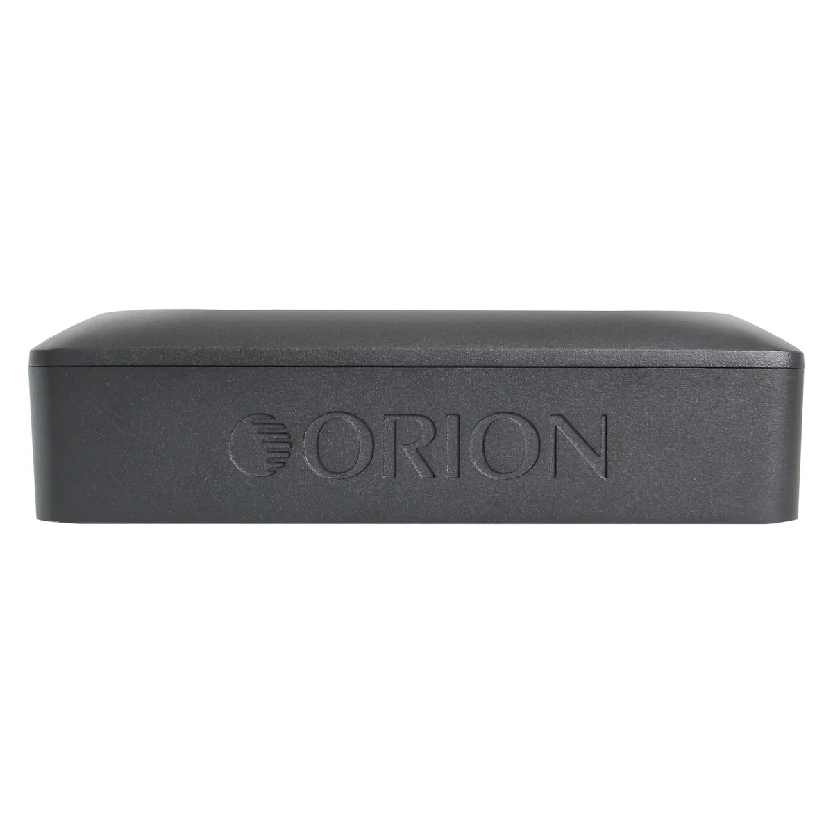 Slim underseat subwoofer base with ORION logo embossing