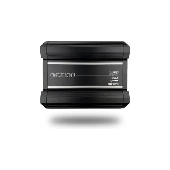 Orion XTR 4-channel car amplifier, black chassis with front logo panel