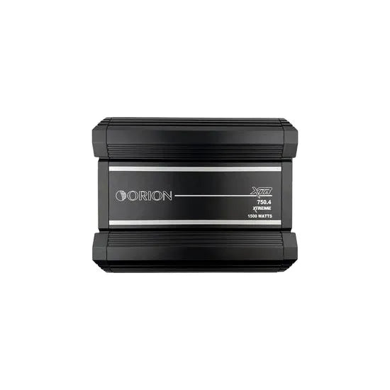 Orion XTR 4-channel car amplifier with front label and XTR branding