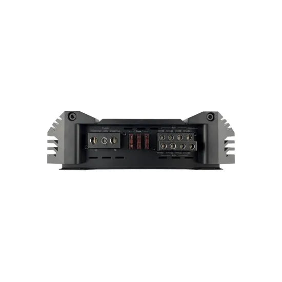 Orion XTR 4-channel car amplifier back panel, speaker and power terminals