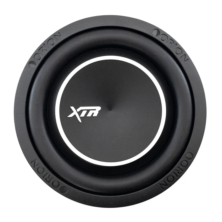 Black 8-inch shallow subwoofer with XTR logo on the front cone