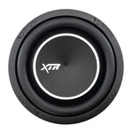 Black 8-inch shallow subwoofer with XTR logo on the front cone
