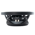 Shallow-mount subwoofer driver with dual speaker binding posts
