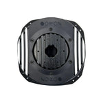 Black 8 in subwoofer front grille with Orion label and vented side fins