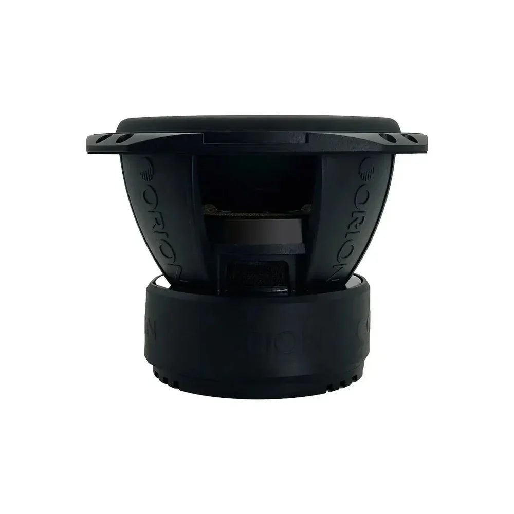 Black dual 8-inch subwoofer enclosure with open mounting area and cutouts