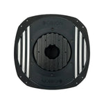 12-inch subwoofer back with textured center cap and silver accent struts
