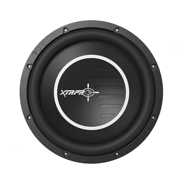12-inch black subwoofer with XTRPRO logo on front grille