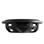 Black 12-inch subwoofer with rear terminal cutouts and mounting frame