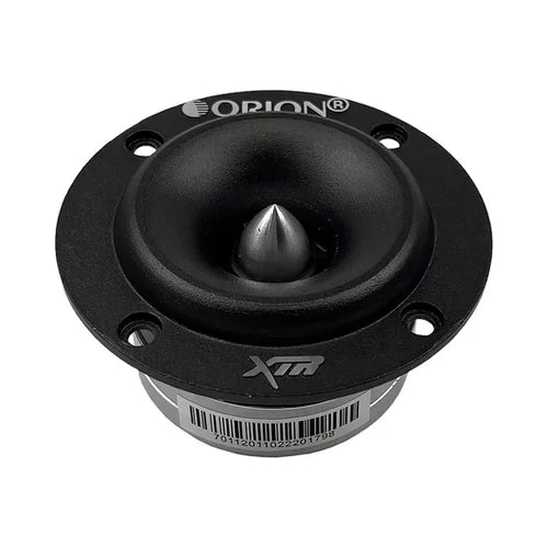Black XTN speaker tweeter with mounting flange and center dome