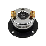 Orion bullet tweeter speaker with gold terminals and silver label on the front