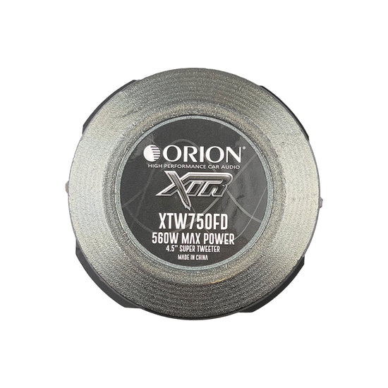 ORION XTR XTW750FD super tweeter front label on silver metal grille