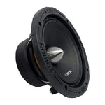 Black 6.5-inch midrange speaker angled view with silver cone center
