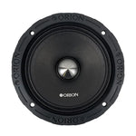 Black 6.5" midrange speaker front grille with centered dust cap and mounting holes