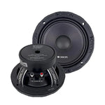 Orion 6.5" midrange speaker pair with black cone drivers and front grilles
