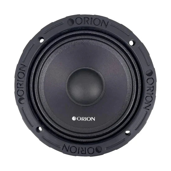 Orion 6.5" midrange speaker with black circular cone and Orion center dust cap
