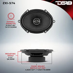 DS18 ZXI-574 5"x7" 2-Way Coaxial Speakers w/ Kevlar Cone (Pair)