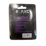 Audio distribution block retail package with product label and hanging hole.