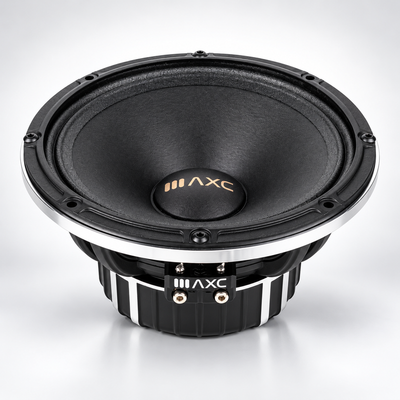 AXC Matrix 65 Neo speaker — front angled studio view