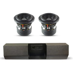 Sundown Audio 8-inch dual subwoofer drivers with universal single-cab box