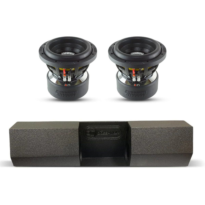 Sundown Audio 8-inch dual subwoofer drivers with universal single-cab box
