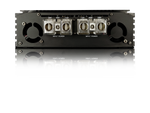 Sundown Audio mono amplifier top ports view with power and input connectors