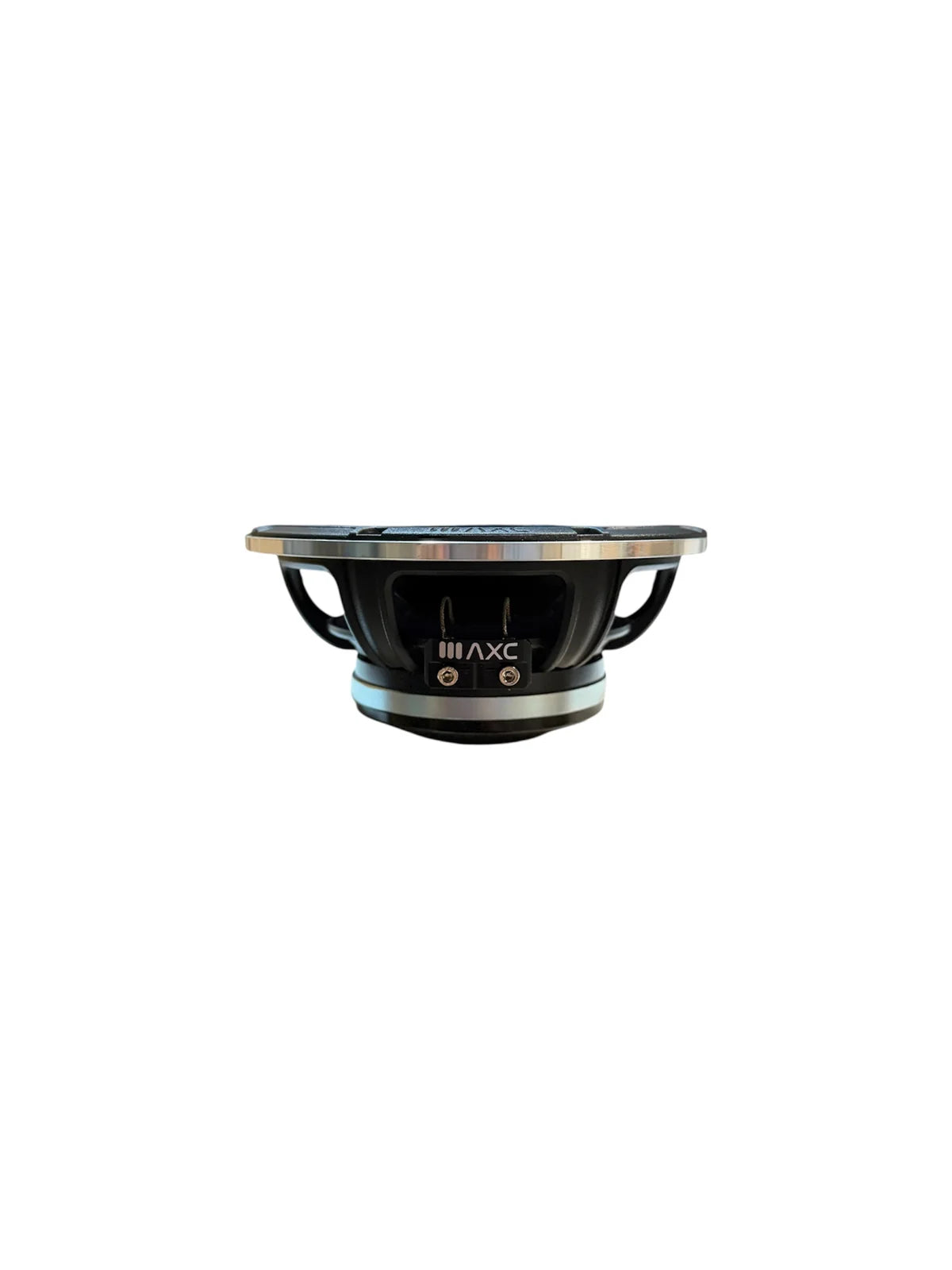 6.5-inch midrange speaker driver with black cone and blue trim ring