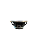 6.5-inch midrange speaker driver with black cone and blue trim ring