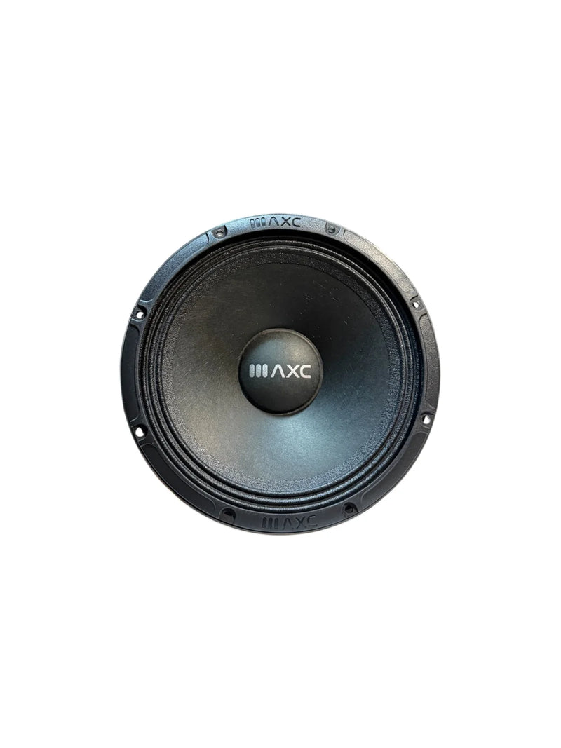 6.5-inch speaker driver with black basket and blue-toned metal dust cap