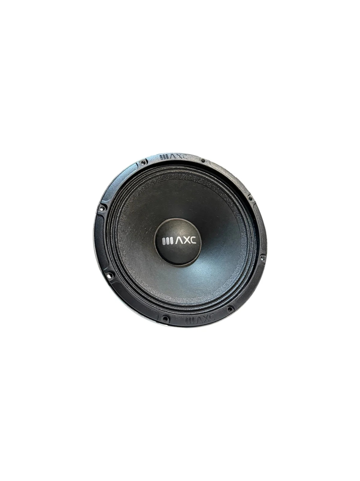 6.5-inch midrange speaker driver front view with textured black cone
