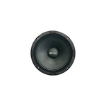 6.5 inch midrange speaker with black cone and mounting screws