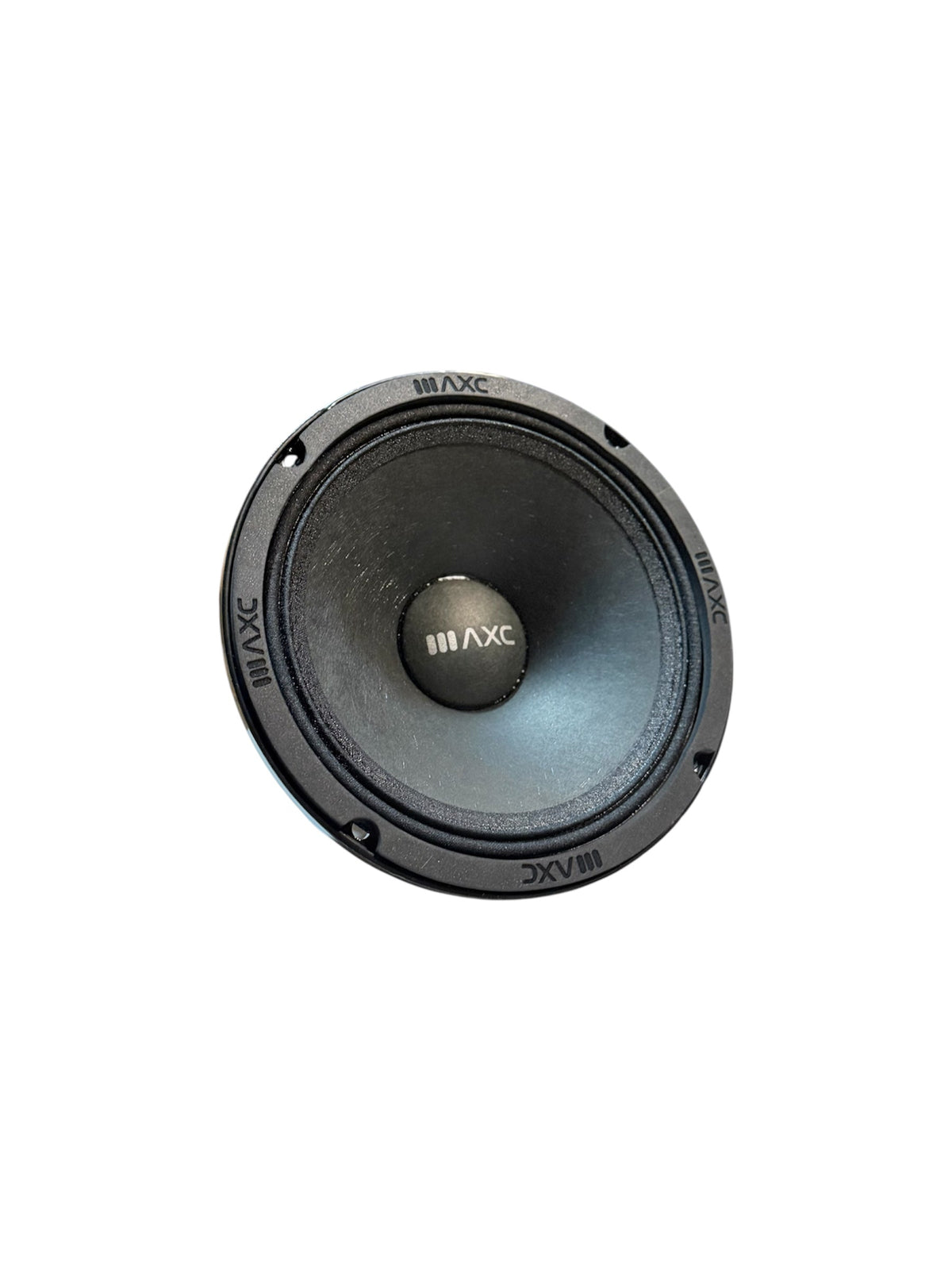 6.5 inch midrange speaker front with black surround and dust cap