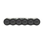 6-speaker roof rack speaker set with six black round drivers