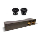 Dual 8-inch subwoofer enclosure with two Sundown Audio drivers and twin side ports