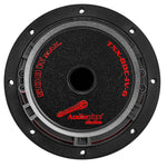 Black 6-inch quad stack subwoofer back plate with red Audiopipe and TXX branding