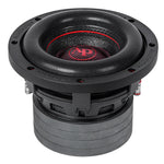 Black 6-inch quad stack subwoofer with red-lined cone and center Audiopipe logo