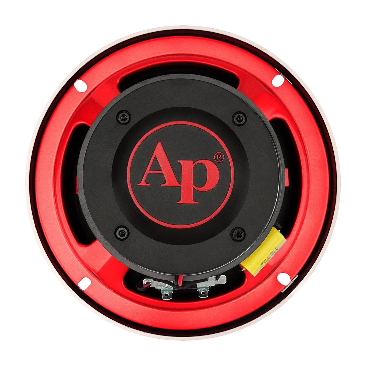 6.5-inch red compression horn midrange speaker, rear plate with AP logo