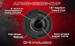 6.5-inch compression horn midrange speaker with black cone and grill