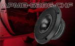 6.5-inch compression horn midrange speaker with black grille and front cone