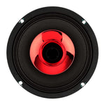 6.5-inch red compression horn midrange speaker, back plate with AP logo at center