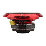 6.5-inch red compression horn midrange speaker, side cutaway showing internal components