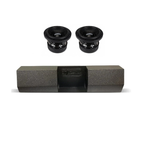 Sundown Audio dual 8" subwoofer box combo with two black speaker cutouts
