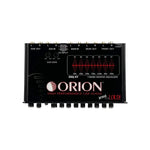 Car audio 7-band graphic equalizer front panel with labeled controls and meter LEDs