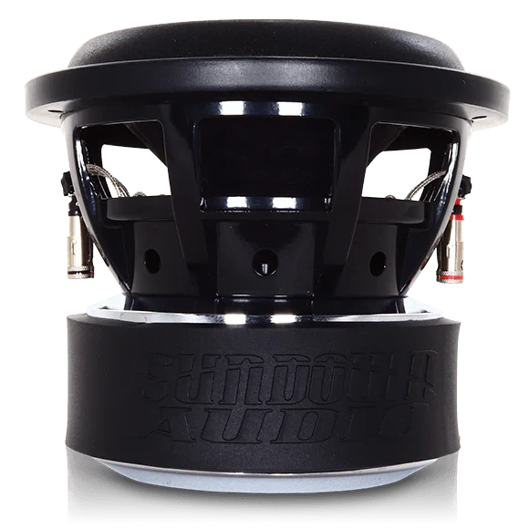 Black Sundown Audio subwoofer driver assembly, front grille and mounting ring