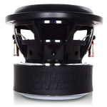 8-inch subwoofer driver with rear terminals and black mounting flange