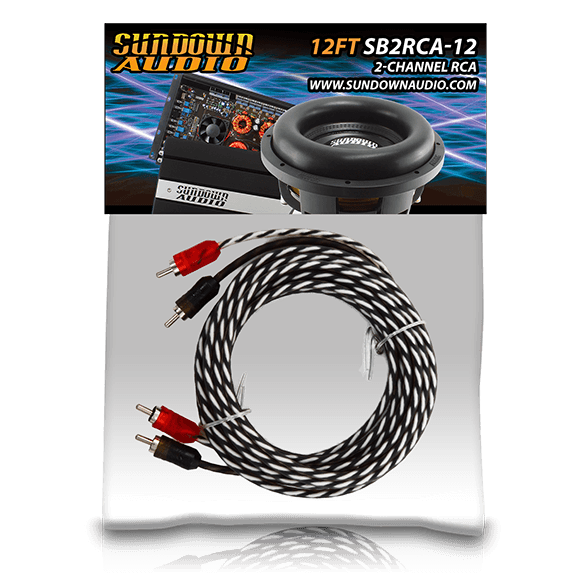 SB2-12FT 2-Channel RCA Interconnect Cables